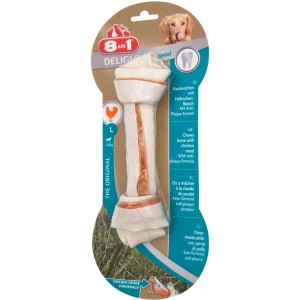 8in1 Delights Pro Dental Kauknochen L mit Hähnchen für Hunde, zur Zahnpflege.