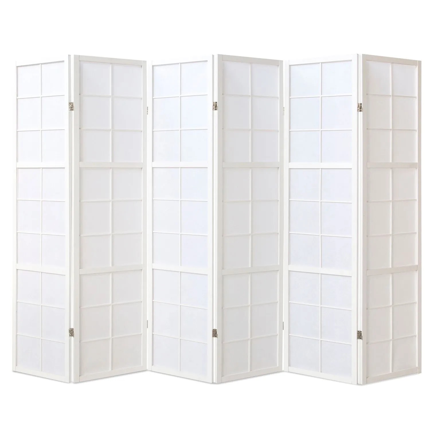 Homestyle4u 5-tlg. Paravent Shoji in Weiß 264x175 cm 440