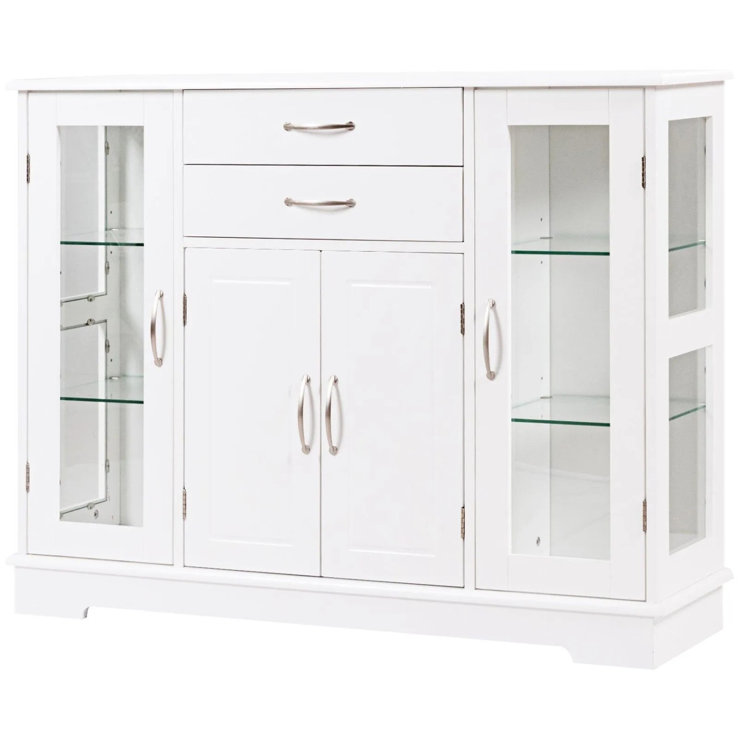 Costway Sideboard Weiß 107 x 30 x 82 cm