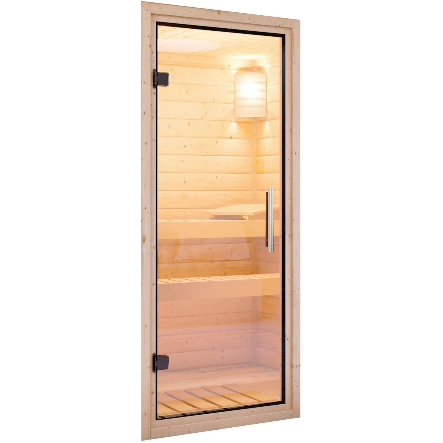 Karibu Türpaket Sauna Klarglas 68 mm 655 * 1750 mm günstig online kaufen