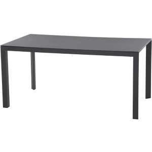 Rechteckiger, anthrazitfarbener Siena Garden Gartentisch, 90x160 cm, ideal für den Garten.