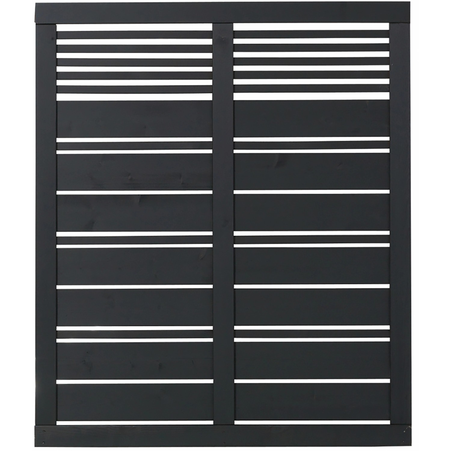 Sichtschutzzaun Silence Nadelholz Schwarz 120 cm x 140 cm günstig online kaufen