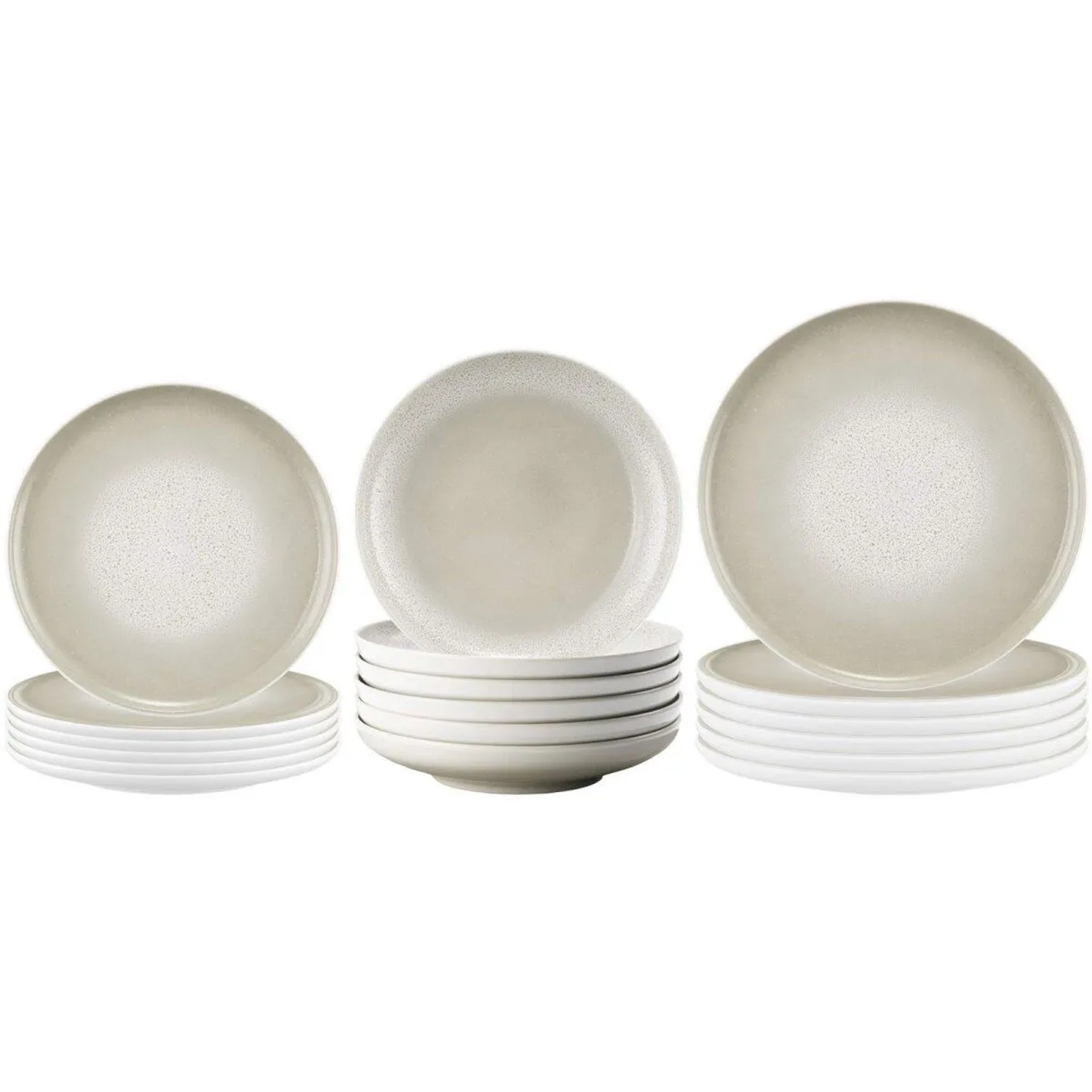Seltmann Weiden Sento Home Teller-Set 18-teilig Aura Cream