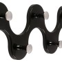 Schwarze Siro Hakenleiste mit 5 Chrom Haken, 248mm lang.
