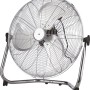 Bodenventilator, 45 cm Durchmesser, 110 W, aus Metall mit Chrom-Gehäuse.