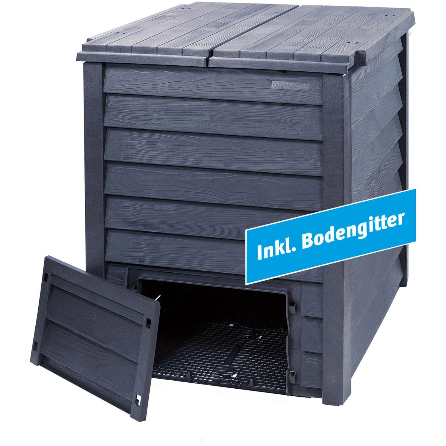 Garantia Komposter Thermo-Wood 400 l Anthrazit-Braun mit Bodengitter günstig online kaufen
