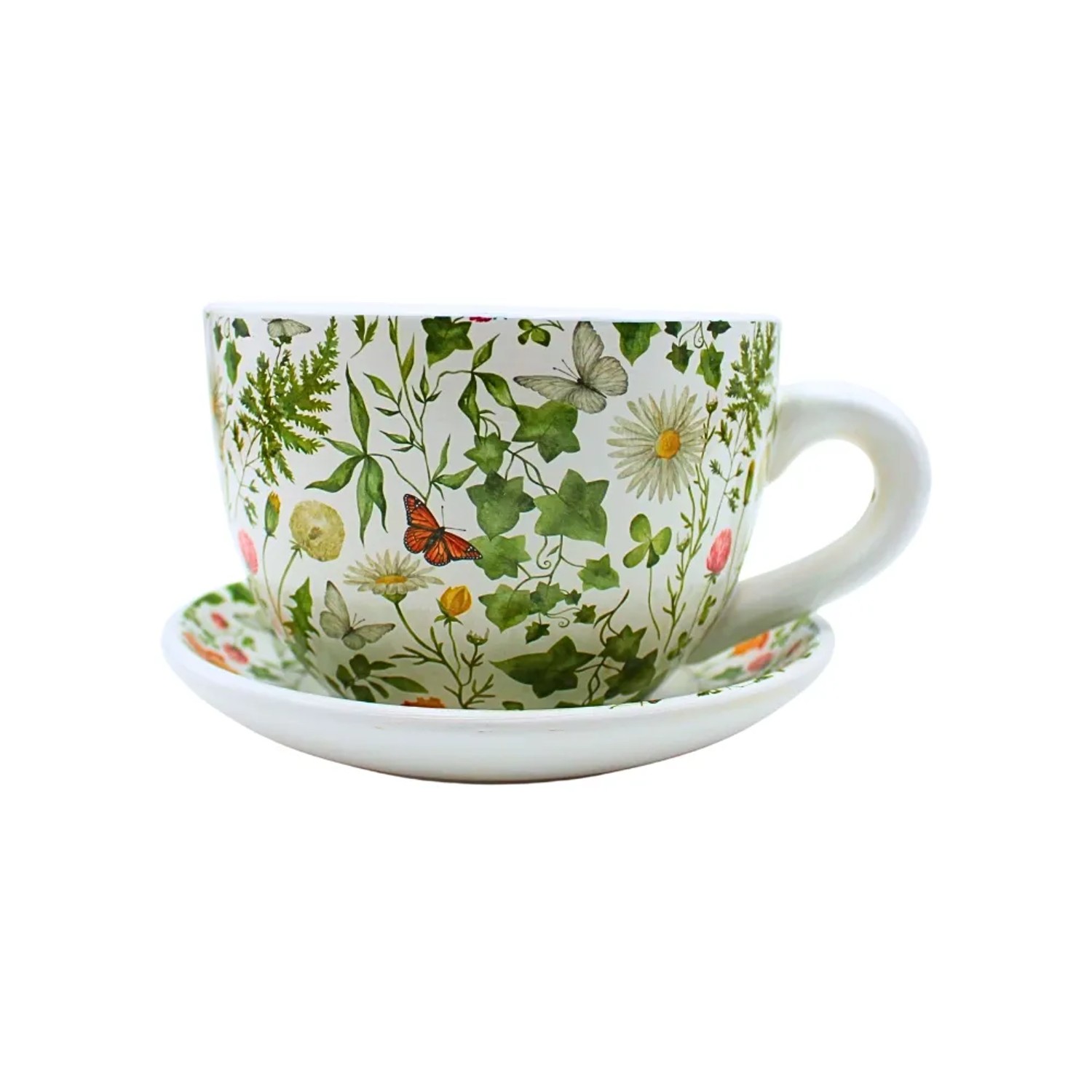 Dekohelden24 Blumentopf Pflanztasse Pflanzkübel Pflanzgefäß L/B/H 20 x 15 x12 cm