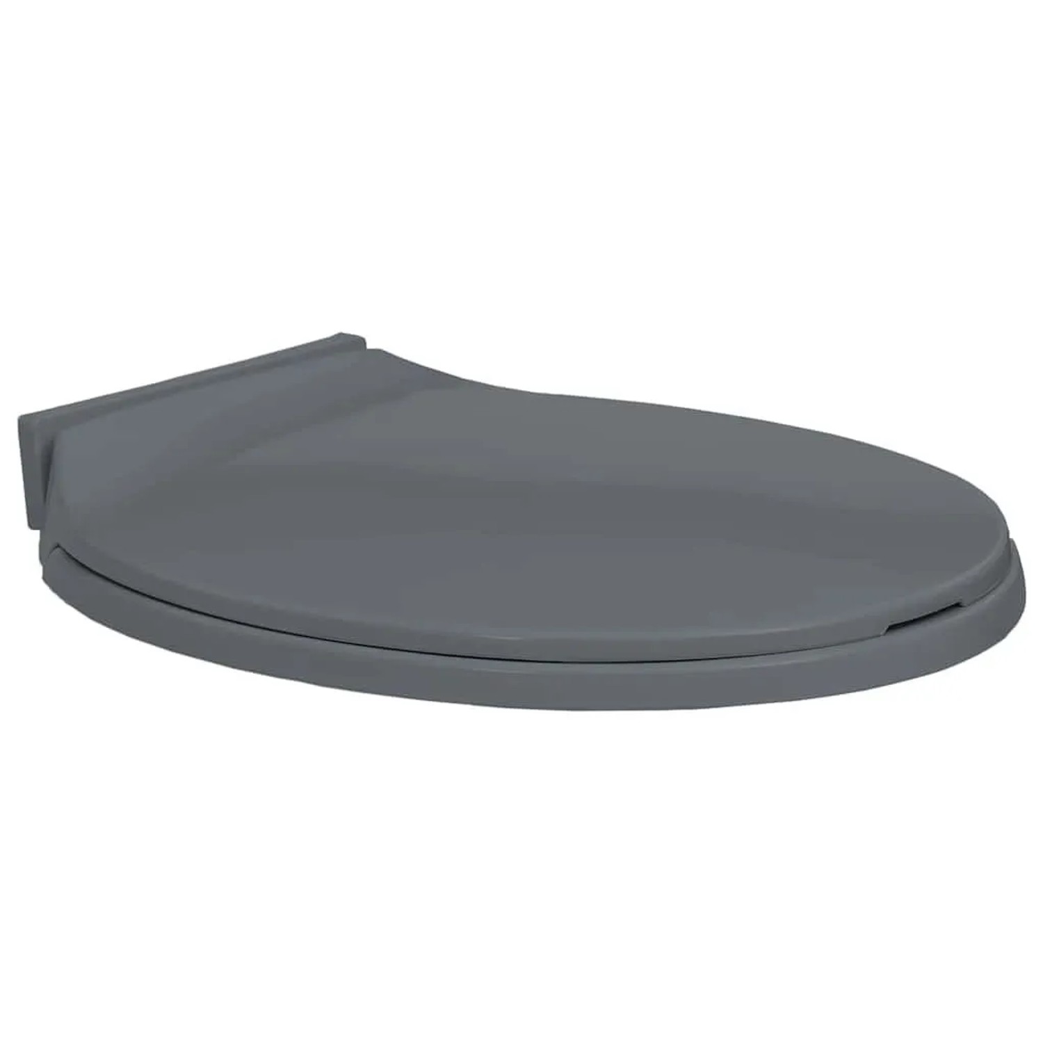 vidaXL Toilettensitz mit Absenkautomatik Grau Oval 145816