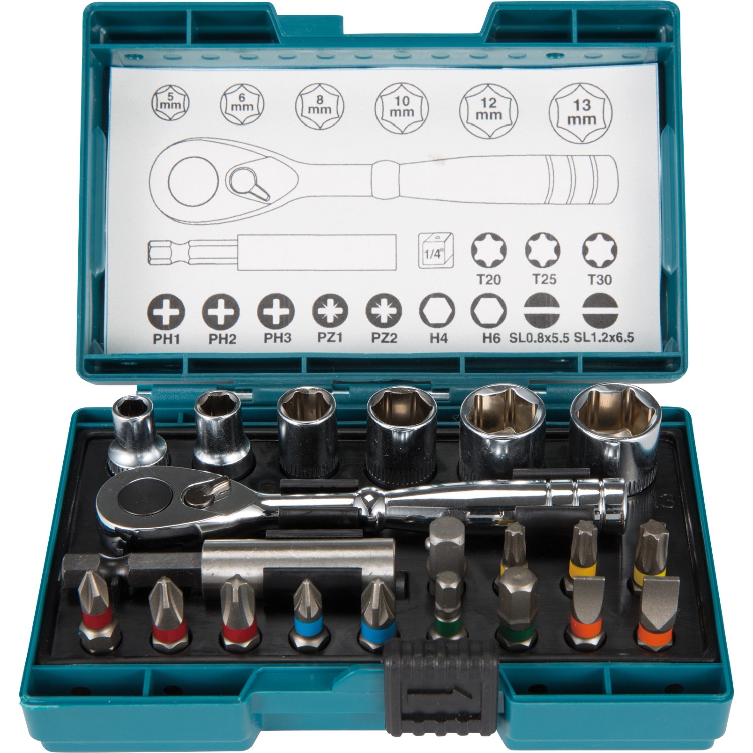 Makita Ratschen- und Bit-Set Set 21-tlg.