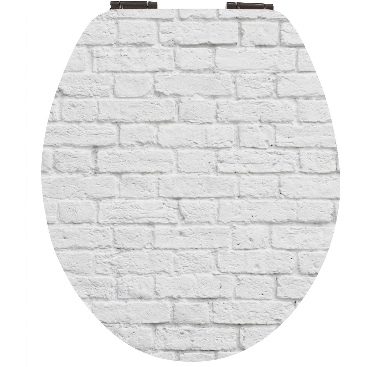 WC-Sitz High-Gloss Dekor Bricks mit Soft-Schließ-Komfort und Fast Fix