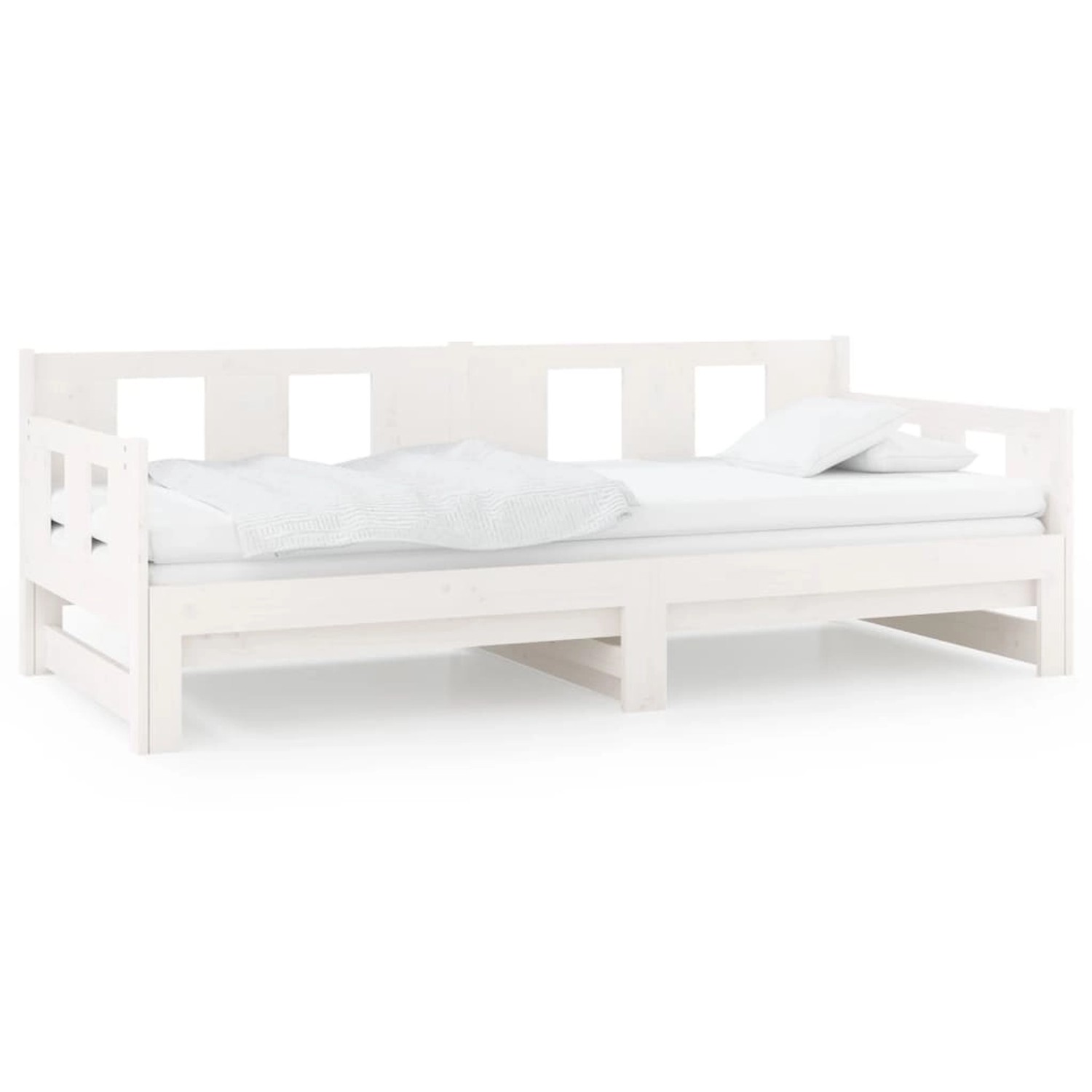 vidaXL Tagesbett Ausziehbar Weiß Massivholz Kiefer 2x(90x200) cm1279799 günstig online kaufen