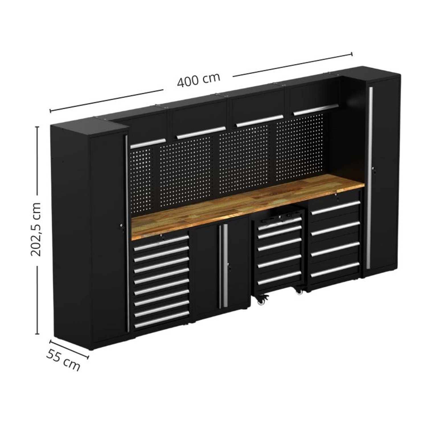Galaflor Kombinierter Werkzeugschrank Werkzeugwand 2025×4000×550 mm_6