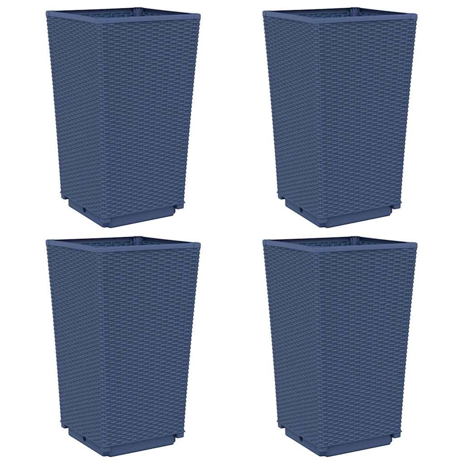 vidaXL Pflanzkübel 4 Stk Blaugrau 32,5x32,5x57 cm PP 367851 günstig online kaufen