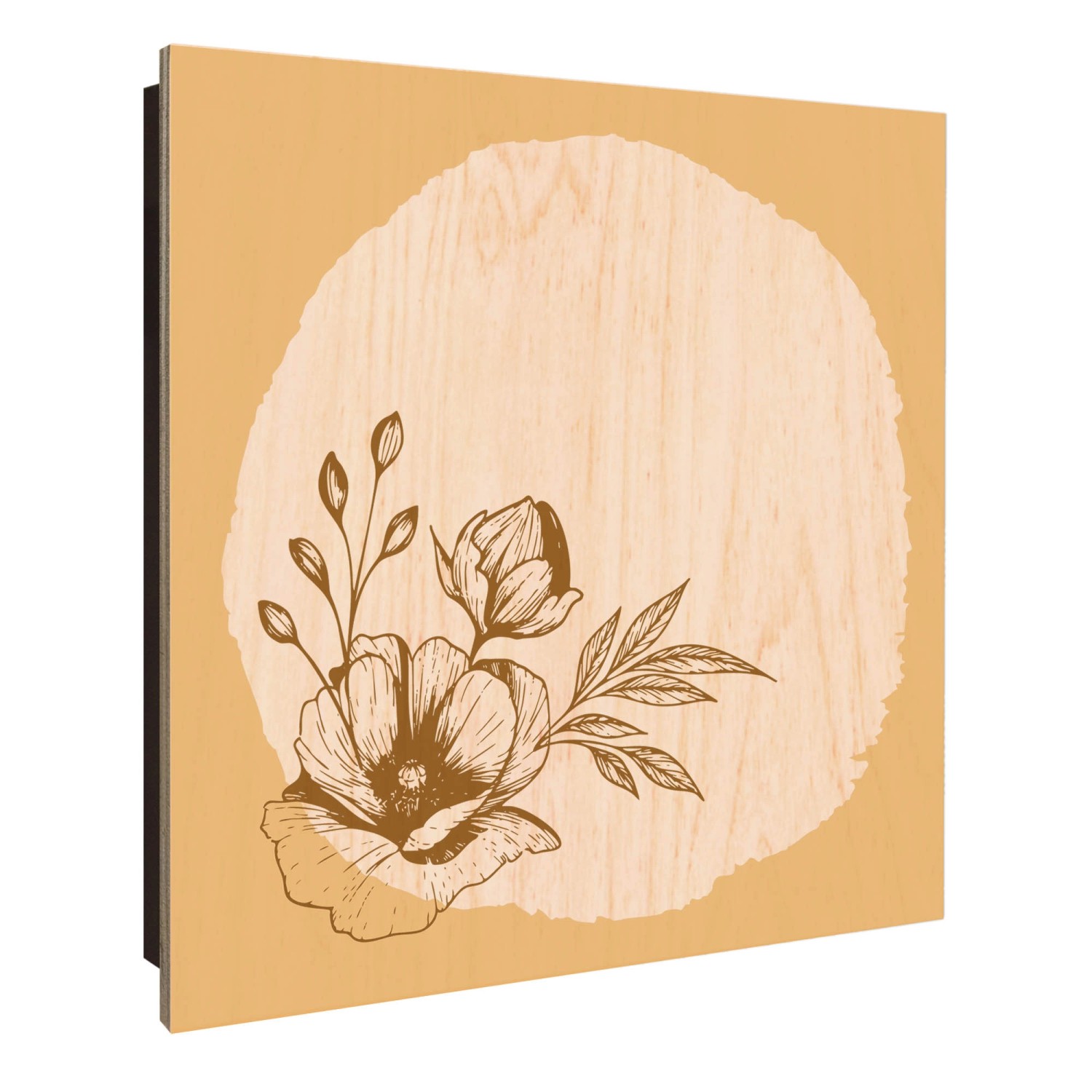 Banjado Schlüsselkasten Holz 30x30cm Schwarz Scharnier Rechts 50 Haken Desi günstig online kaufen