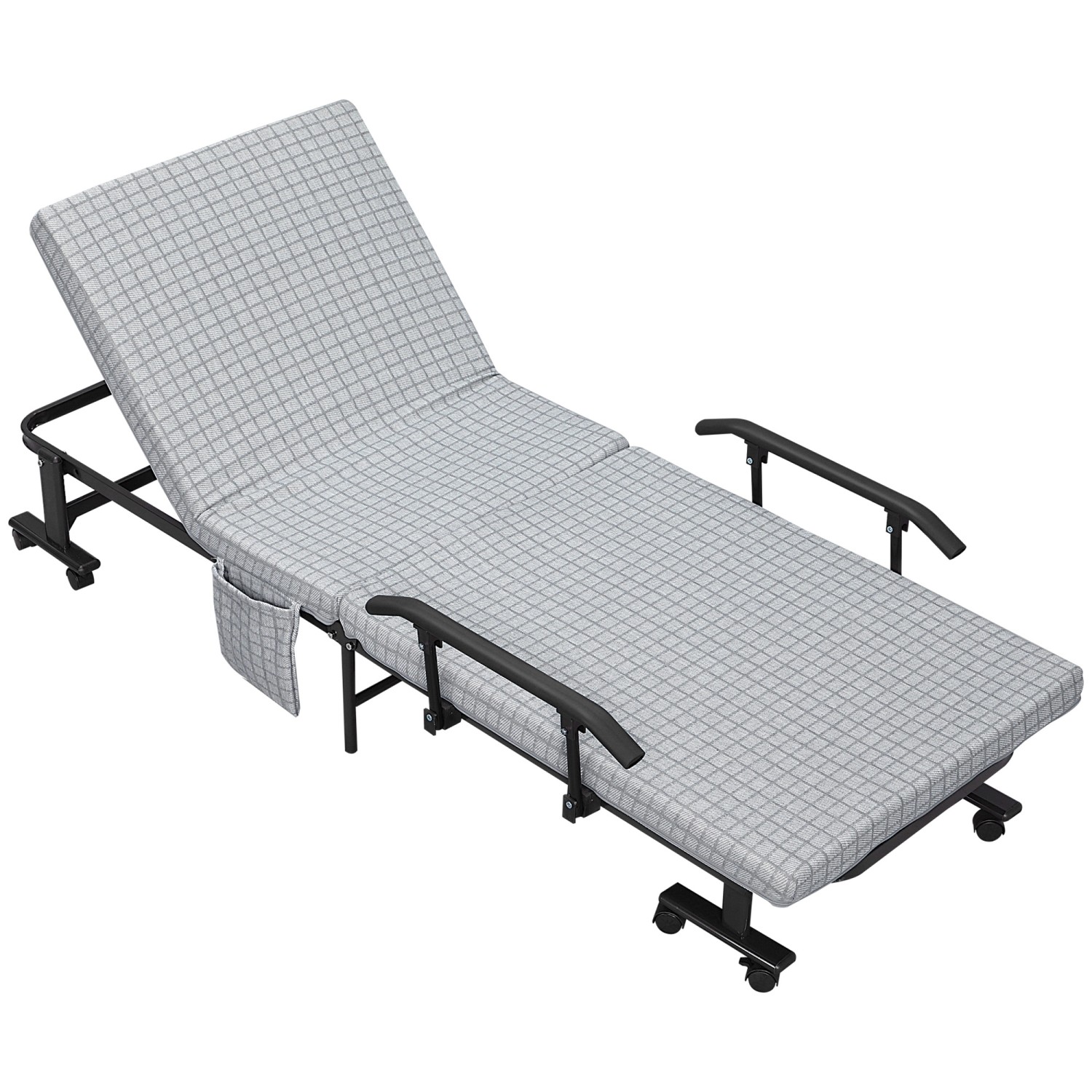 HOMCOM Klappbett mit Rollen 5-Stufig 190 x 76 x 33 cm
