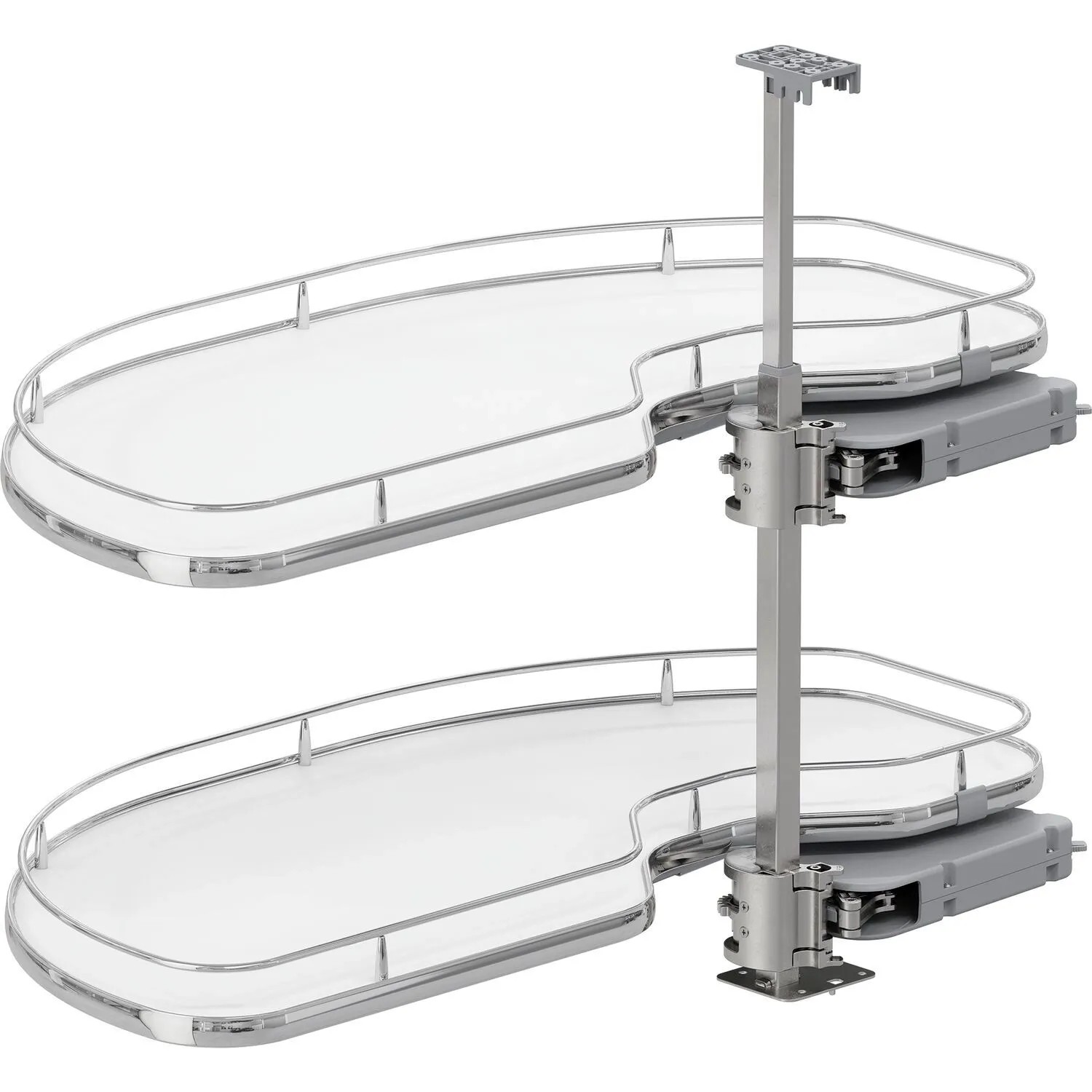 Vauth-Sagel Eckschrankauszug Cornerstone Maxx Planero Korpusbreite 1.000 mm Links Frontbreite 600 mm Weiß Chrom