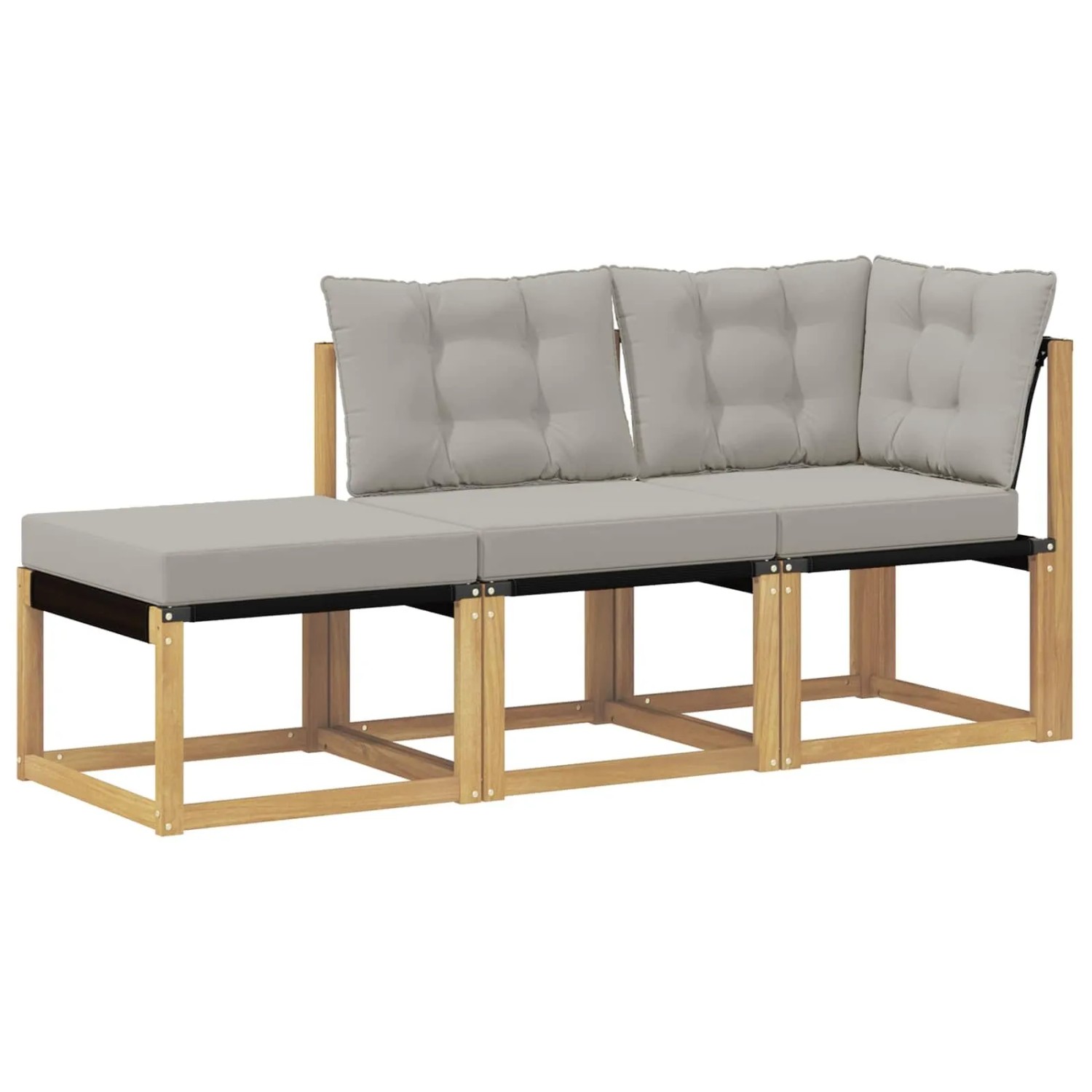 vidaXL Sectional Sofa Einheiten mit Kissen 3 Stück Weiß 901630