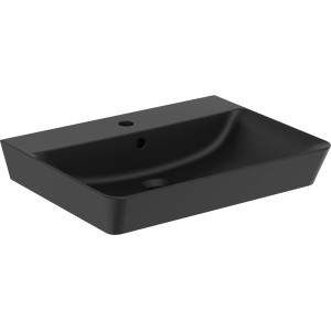 Ideal Standard Connect Air Waschtisch, 60x46 cm, Schwarz, mit Hahnloch und Überlauf.