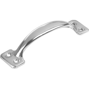 Glänzender Möbelgriff 742, Chrom, aus Metall für Schränke und Schubladen.