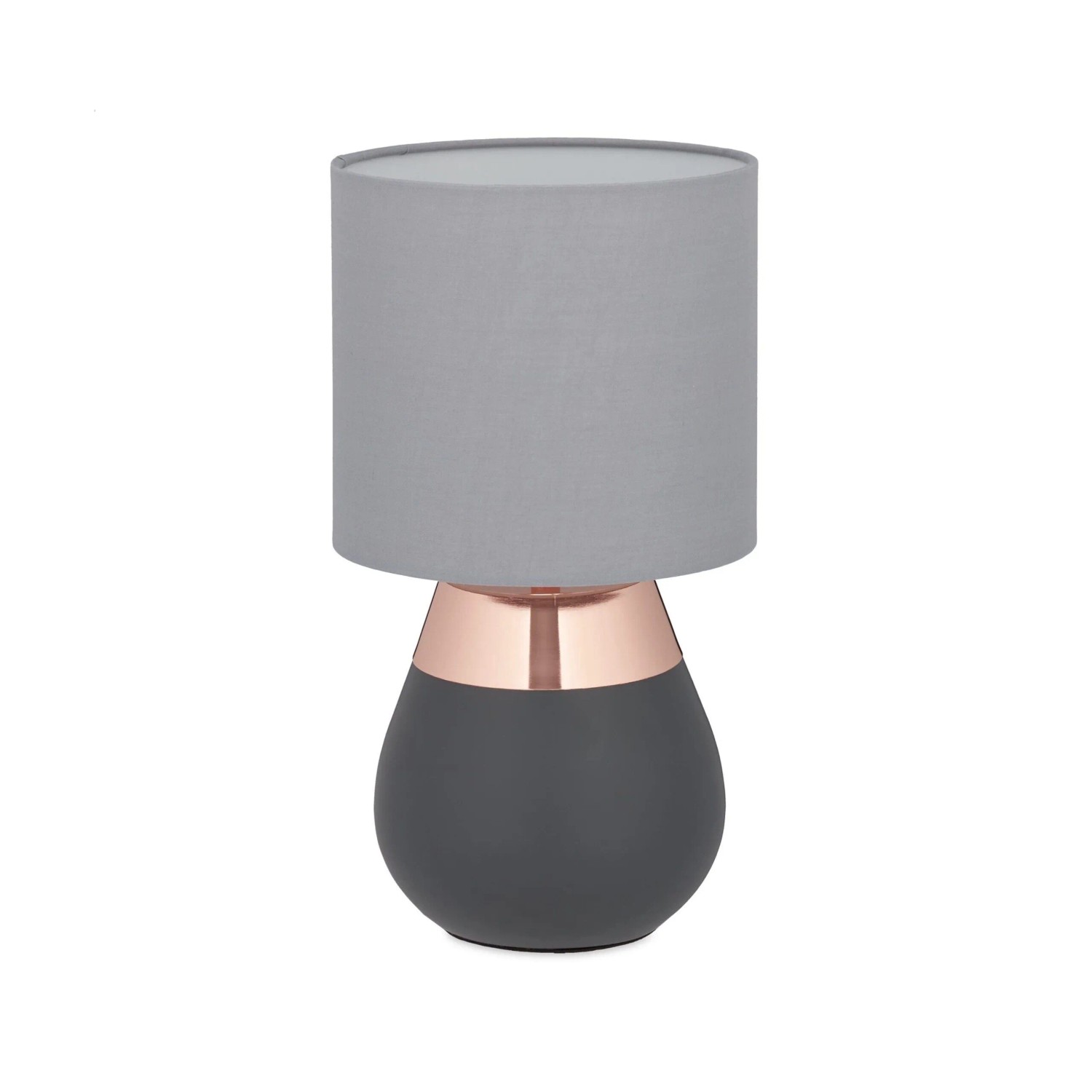 Relaxdays Nachttischlampe Eisen Kupfer Touch Dimmbar 32,5 cm x 18 cm 0,65 kg