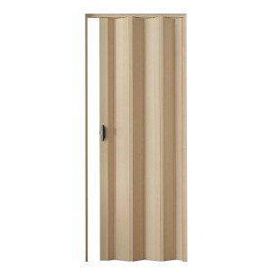 Forte Premium Falttür Luciana Braun mit 4 Fenstern, Kunststoff Zimmertür