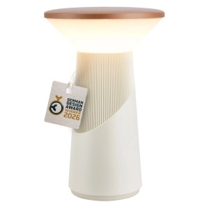 Brilo Akku Tischleuchte Pilia in Coffee: Dimmbare Design-Tischlampe mit Touchfunktion und German Design Award.