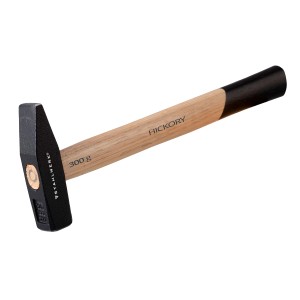 STAHLWERK Schlosserhammer 300g mit Stahlkopf und Hickory Holzgriff.