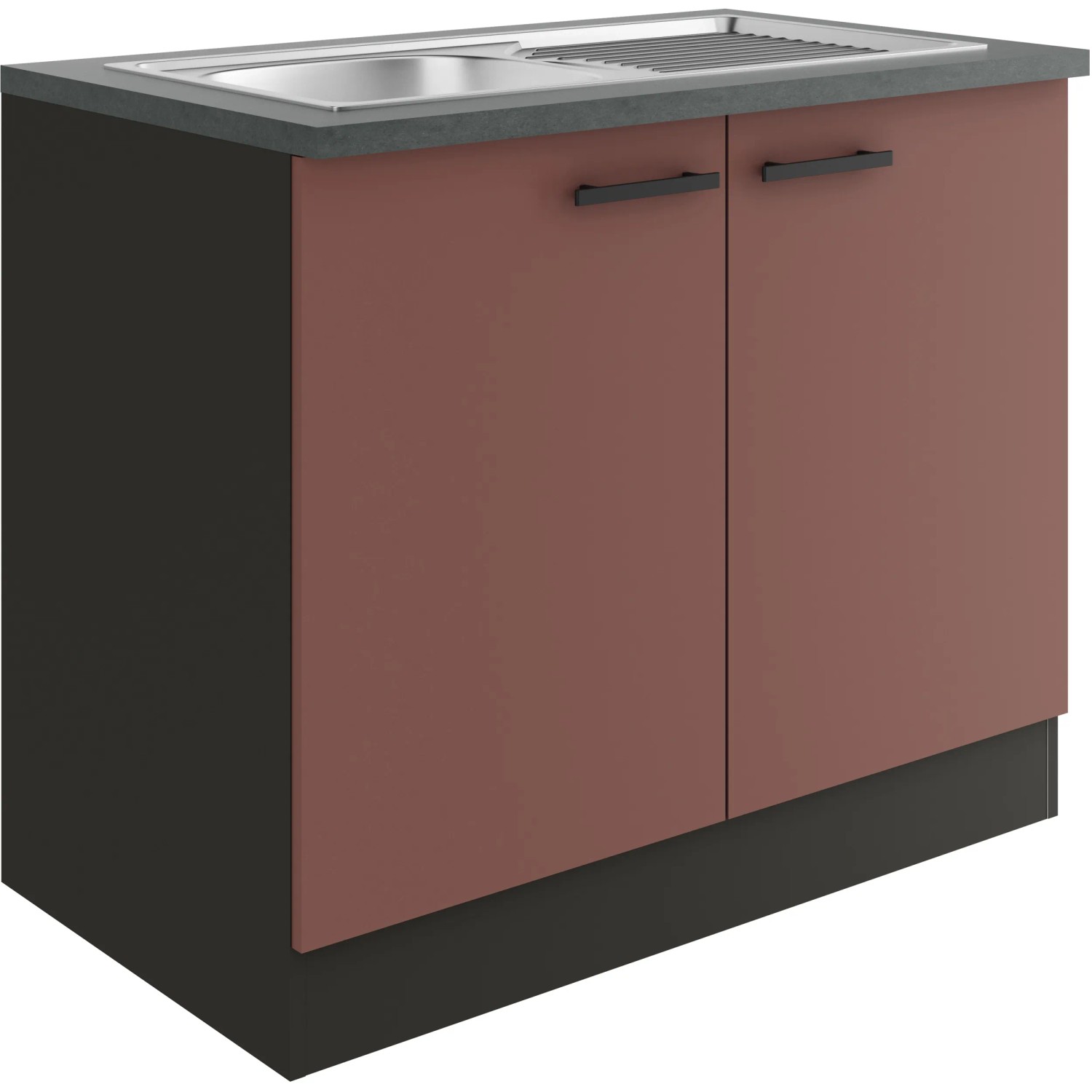 Optifit Spülenunterschrank Nizza407 100 cm Rostrot kaufen bei OBI