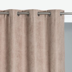Beiger Wärmeschutzvorhang Luna mit Ösen, 145x260 cm, von Cosy Living.