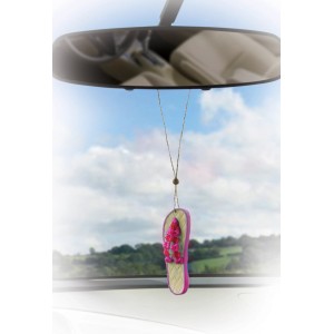 Bahama Sandale Tropical Lufterfrischer für Auto, hängt am Rückspiegel.