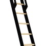 Minka Raumspartreppe Strong, Fichte schwarz/anthrazit, 12 Stufen, ideal für kleine Räume.