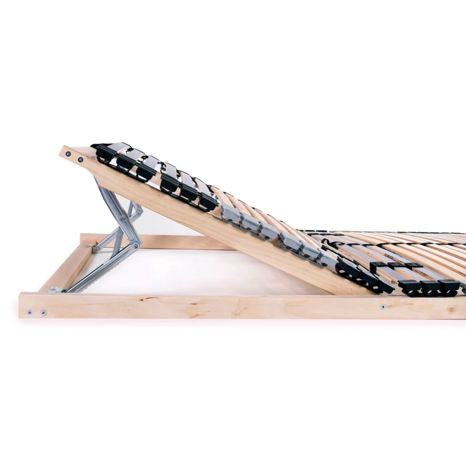 vidaXL Lattenrost 140x200 cm mit 42 Latten und 7 Zonen, Kopfbereich verstellbar.
