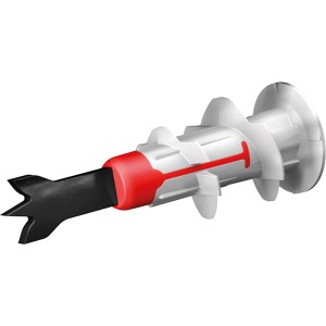Fischer Duoblade Gipskartondübel mit Schraube, 6er-Set. Dübel mit Bohrspitze für einfache Montage.