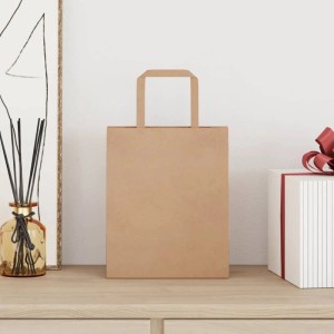 vidaXL Papiertragetaschen 50 Stk mit Henkeln Braun 18x8x22 cm 4101796