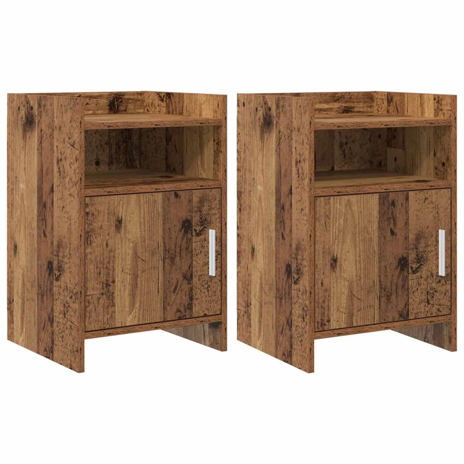 vidaXL Nachttische 2 Stk Altholz 40 x 36 x 60 cm Holzwerkstoff 8011048