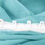 Türkiser Dekoschal Noella (2er-Pack) mit Universalband für Fenstervorhänge.