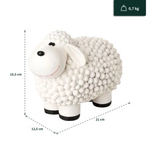 VERDOBA Bunte Mini Schafe Gartenfiguren Weiß