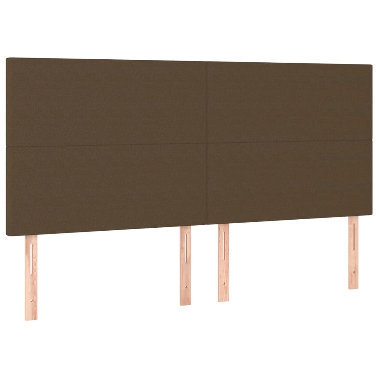 vidaXL LED Kopfteil Dunkelbraun 180x5x118/128 cm Stoff 3122161