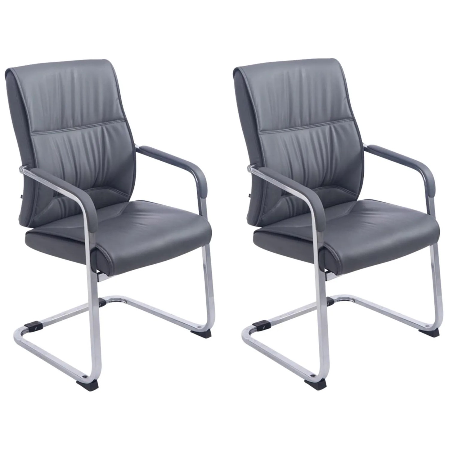 Clp 2er Set Freischwinger Xxl Anubis Kunstleder Grau