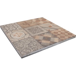 EHL Terrassenplatte Mosaik Salihari Beige-Grau, 60x60 cm. Betonplatte mit orientalischem Mosaikmuster für Terrasse und Garten.