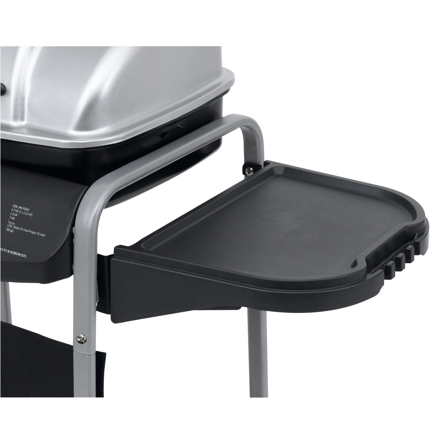 Detailaufnahme: Tepro Gasgrill Fremont mit Ablagefläche, ideal für Grillzubehör.