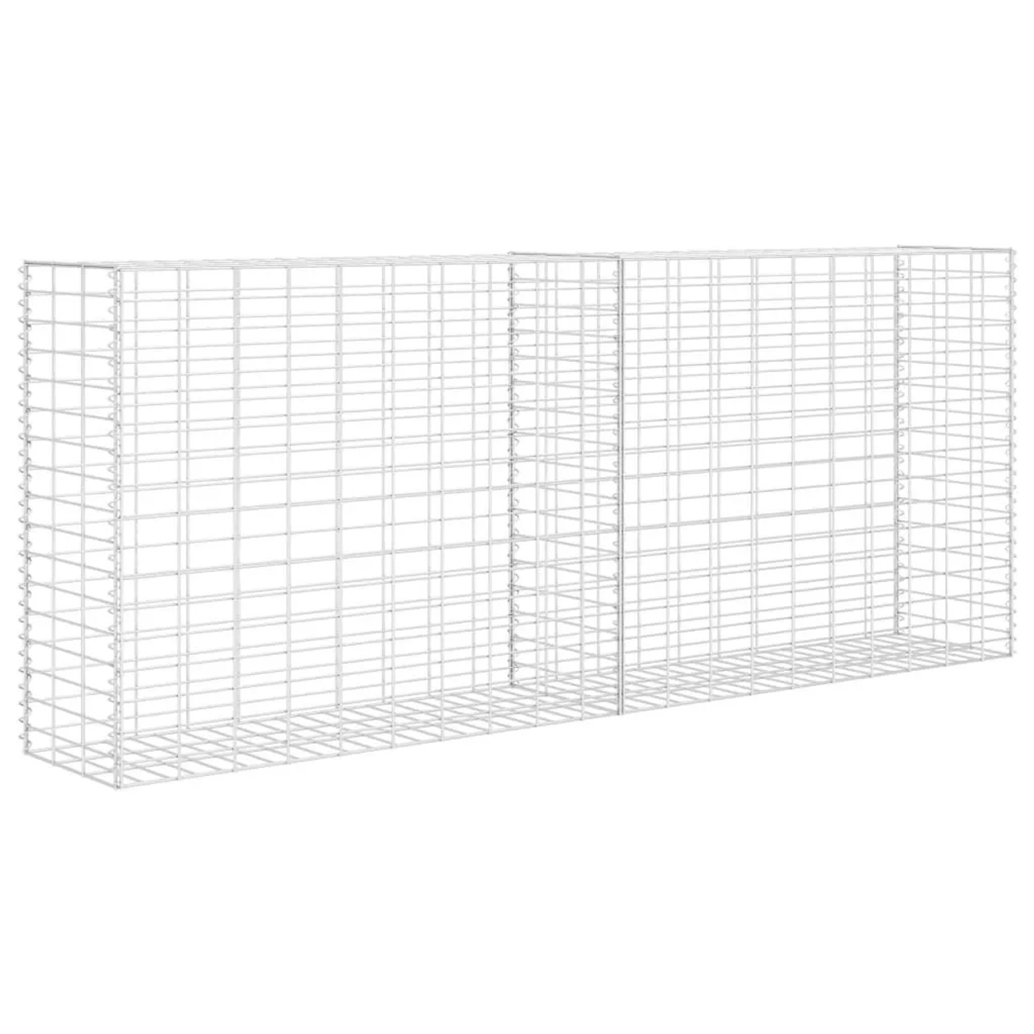 vidaXL Gabione Verzinkter Stahl 85x30x200 cm 142359 günstig online kaufen