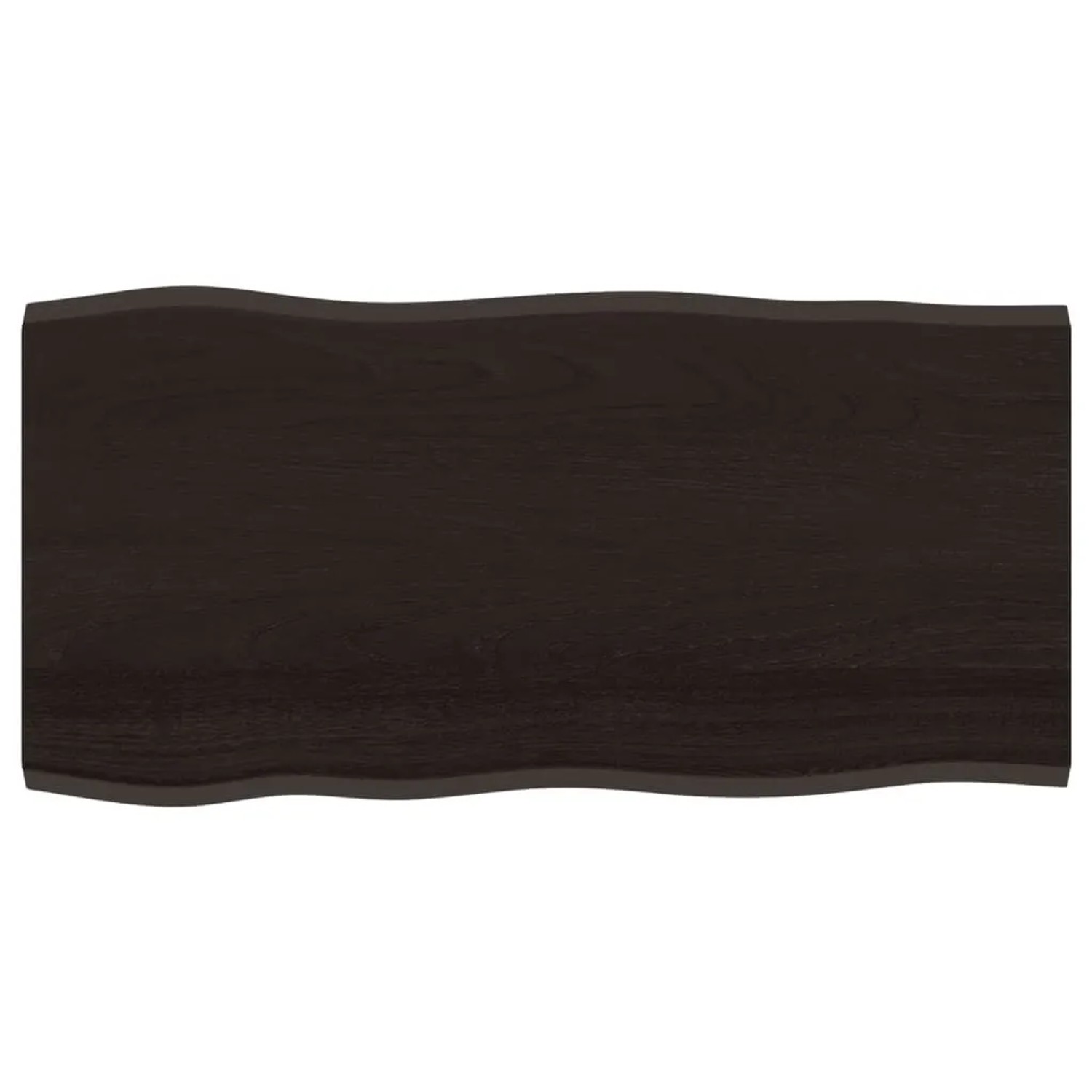 vidaXL Tischplatte 100x50x2 cm Massivholz Eiche Behandelt Baumkante 364016
