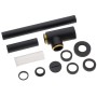 Kronenbach Design-Siphon Lima 2.0, rund, schwarz matt, mit Universalanschluss 1 1/4 Zoll.