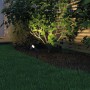 Paulmann LED-Gartenstrahler Ito, anthrazit, beleuchtet einen Busch im Garten. Teil des Plug & Shine Systems.