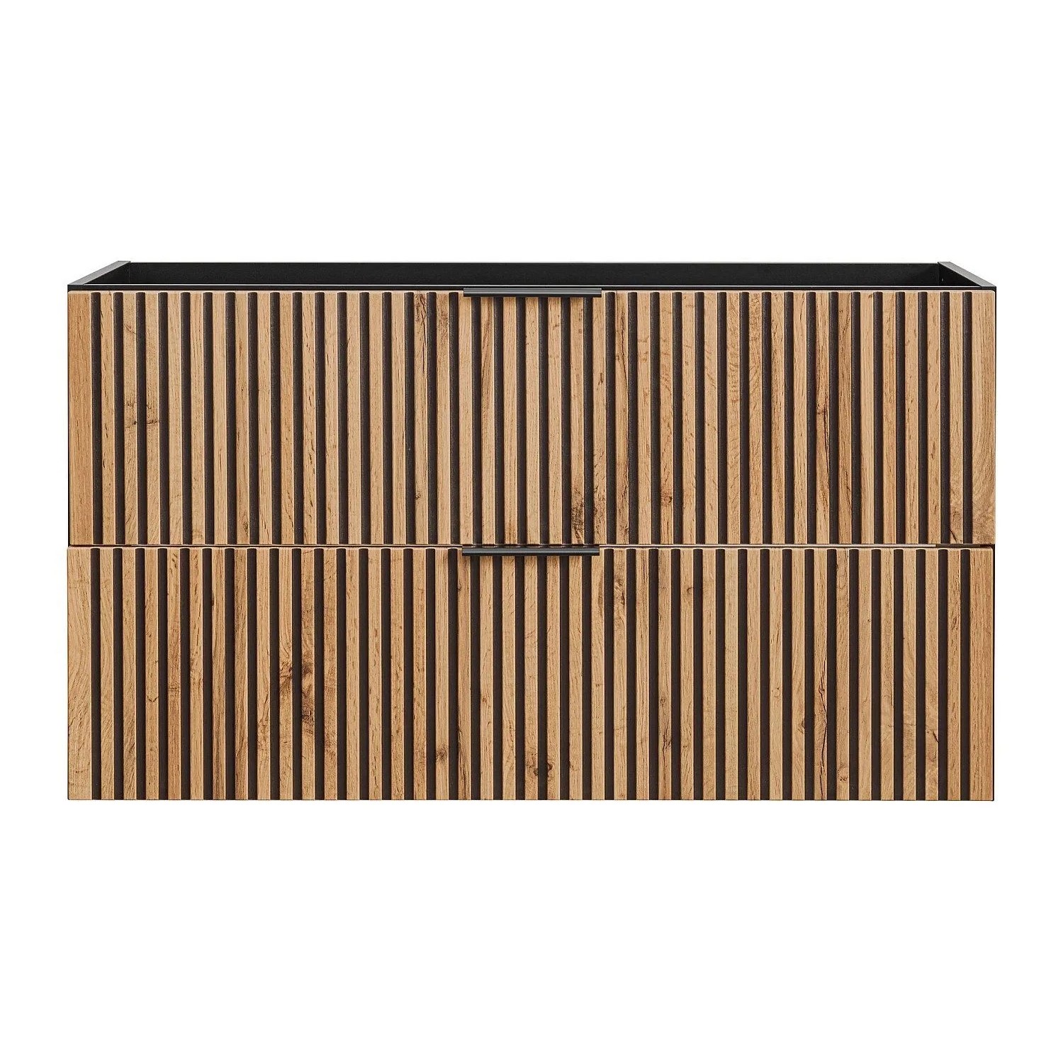 Vente-unique Waschbeckenunterschrank Madela Schwarz  Naturfarben Hell 80 cm