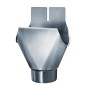 Rinneneinhangstutzen NW 250/80 aus Aluminium, zur Verbindung von Dachrinne und Fallrohr.