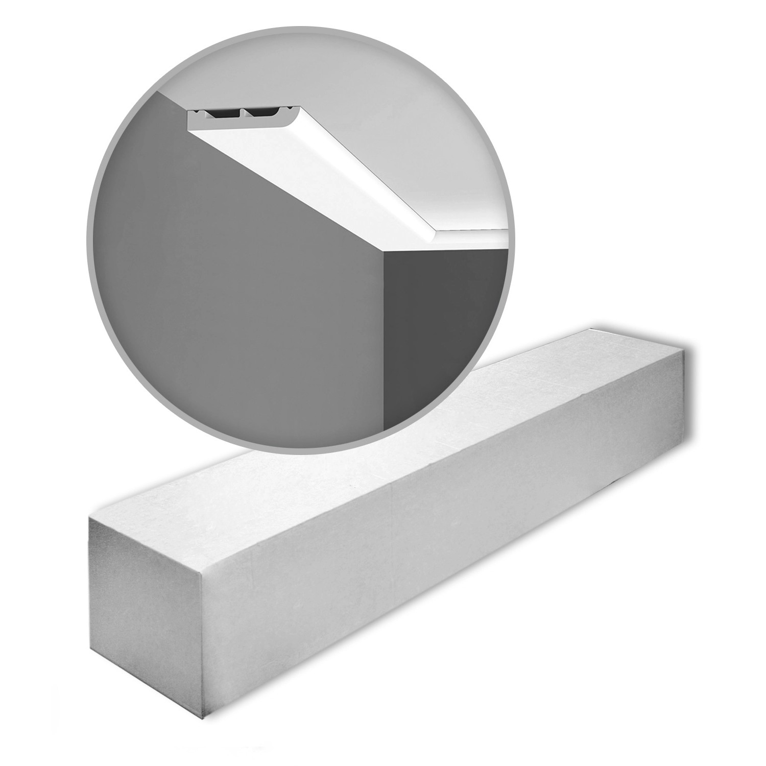 ORAC DECOR SX183-Box AXXENT Sockelleisten 1 Karton Set mit 34 Wandleisten 68 Weiß