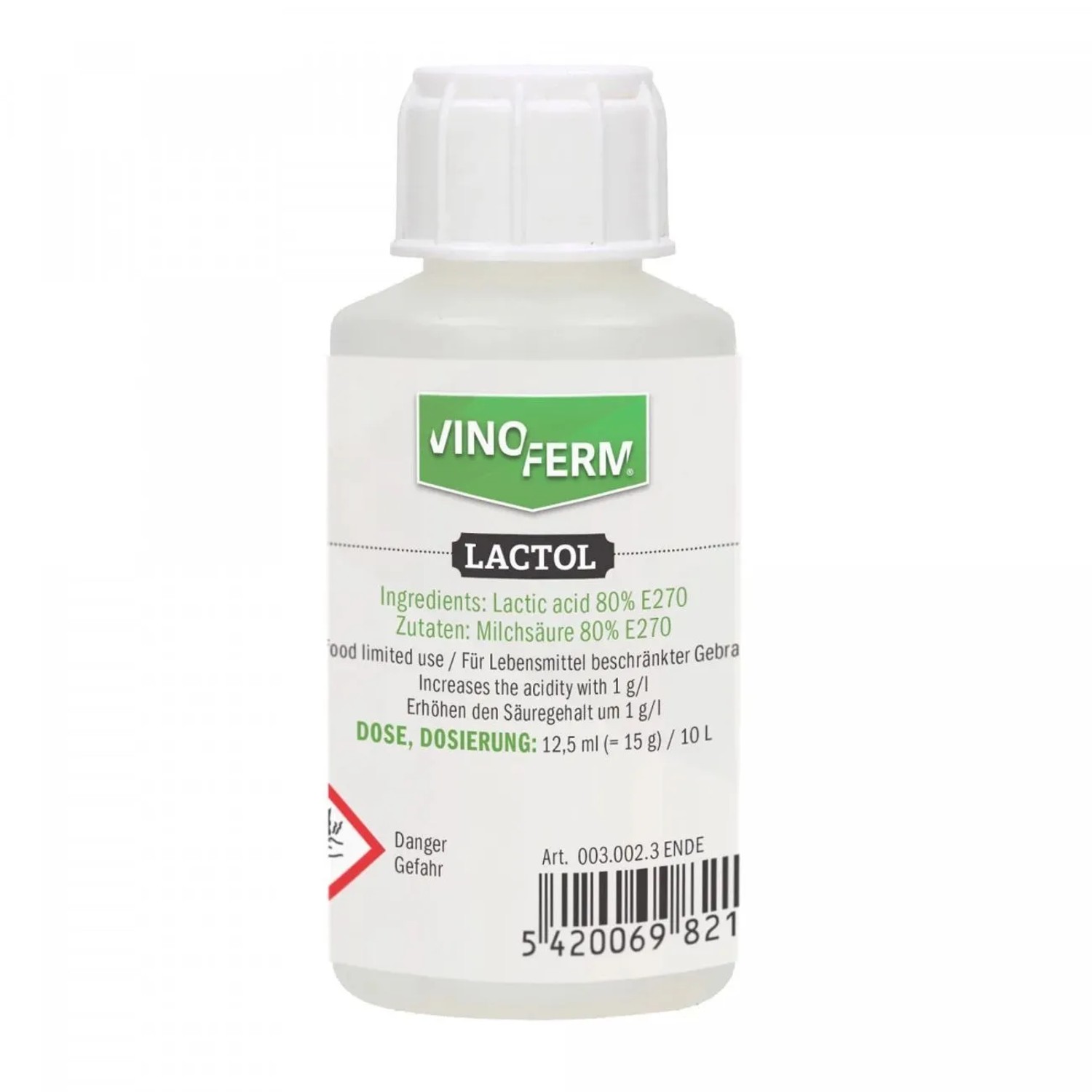 Ich-Zapfe Milchsäure 80% VINOFERM Lactol 100ml