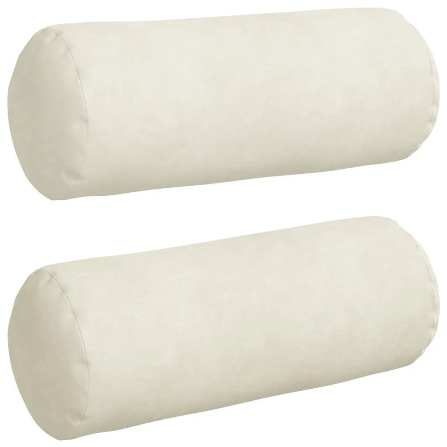 vidaXL Bolsterkissen 2 Stück Creme Ø 15 x 40 cm Cordstoff 42014294